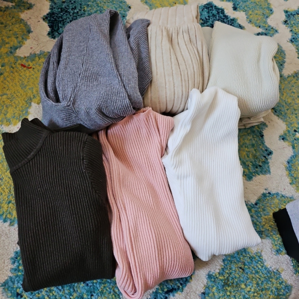 Bundle Of Sweaters And Sweater Dresses
